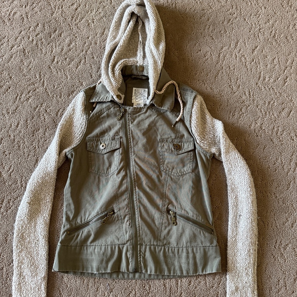 Billabong Jacket with Knit Sleeves